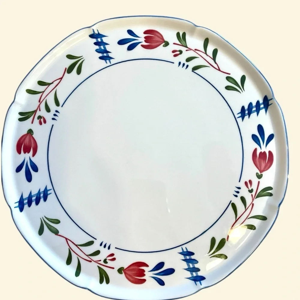 Provincial Designs by Nikko, cheese plate and knife, Avondale pattern, no damage